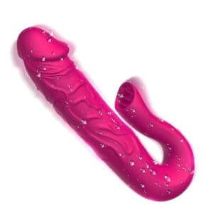 Tongue Dual Vibrating Dildo For Her | buy Adult toys Online at 18Plus World Malaysia