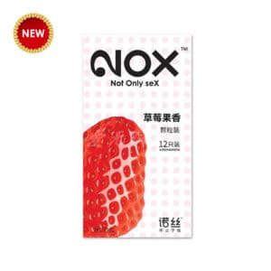NOX Strawberry Dot Fun Condom Condom | buy Adult toys Online at 18Plus World Malaysia