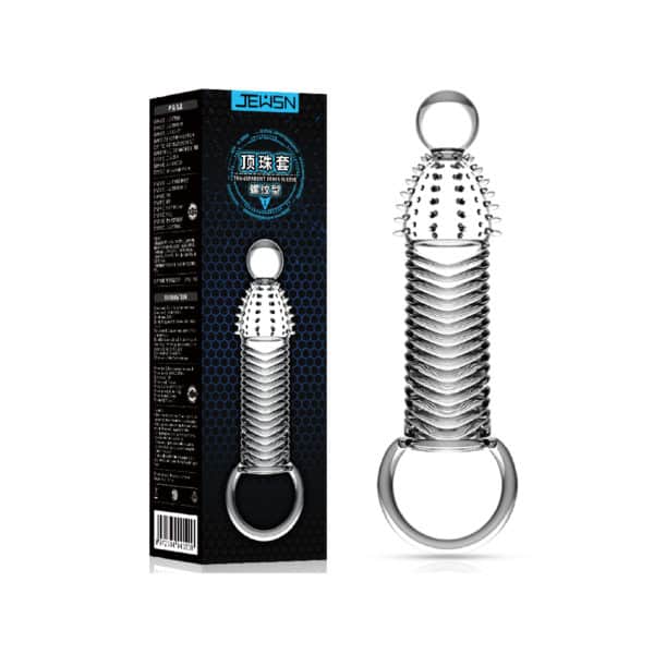 JEUSN Screw Type Penis Sleeve Condom | buy Adult toys Online at 18Plus World Malaysia