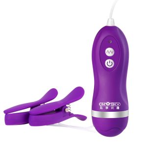 OMYSKY Purple Nipple Clamps Vibrator For Her | buy Adult toys Online at 18Plus World Malaysia