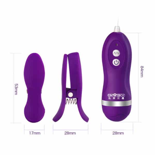 OMYSKY Purple Nipple Clamps Vibrator For Her | buy Adult toys Online at 18Plus World Malaysia