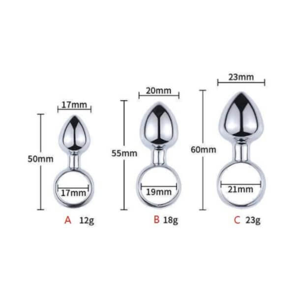 Stainless Steel Ring Anal Plug Set Anal | buy Adult toys Online at 18Plus World Malaysia